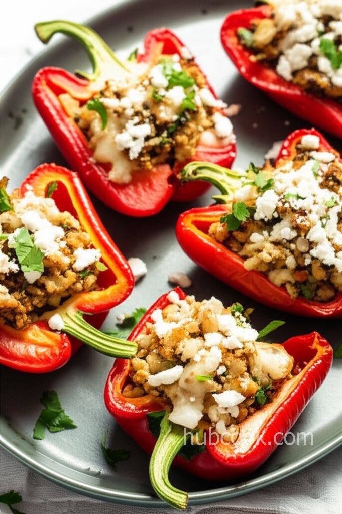 Tempeh-Bean Stuffed Peppers