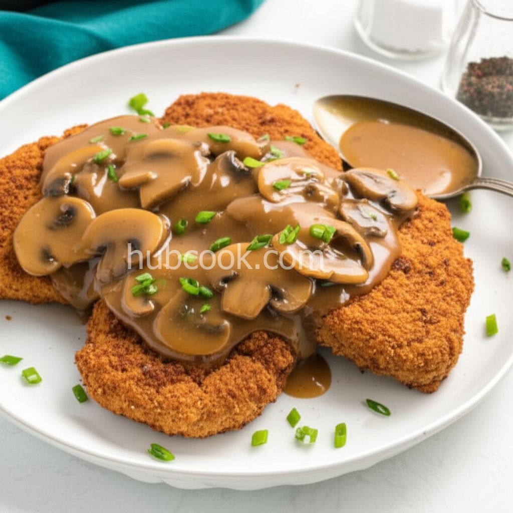 Country Fried Onion and Mushroom Steak