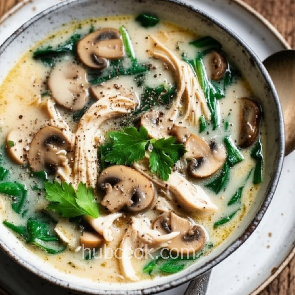 Creamy Chicken and Mushroom Soup
