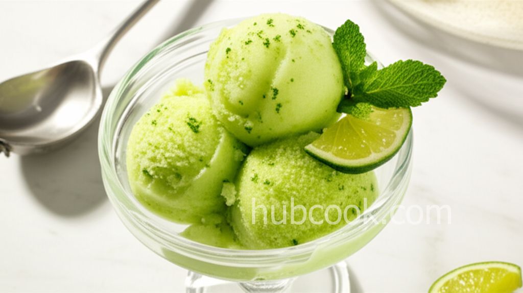 Refreshing Coconut Lime Sorbet
