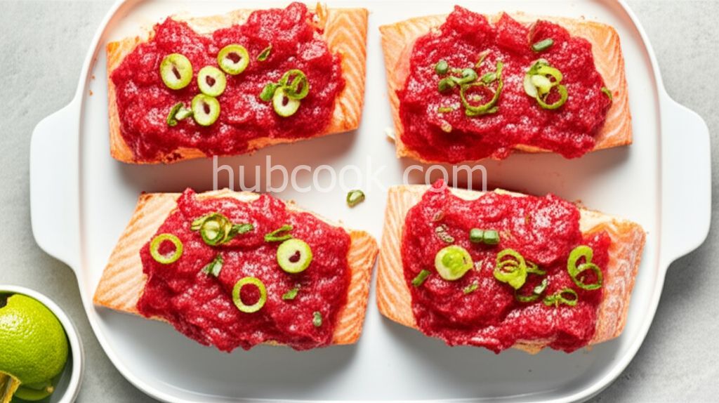 Roasted Rhubarb Salmon