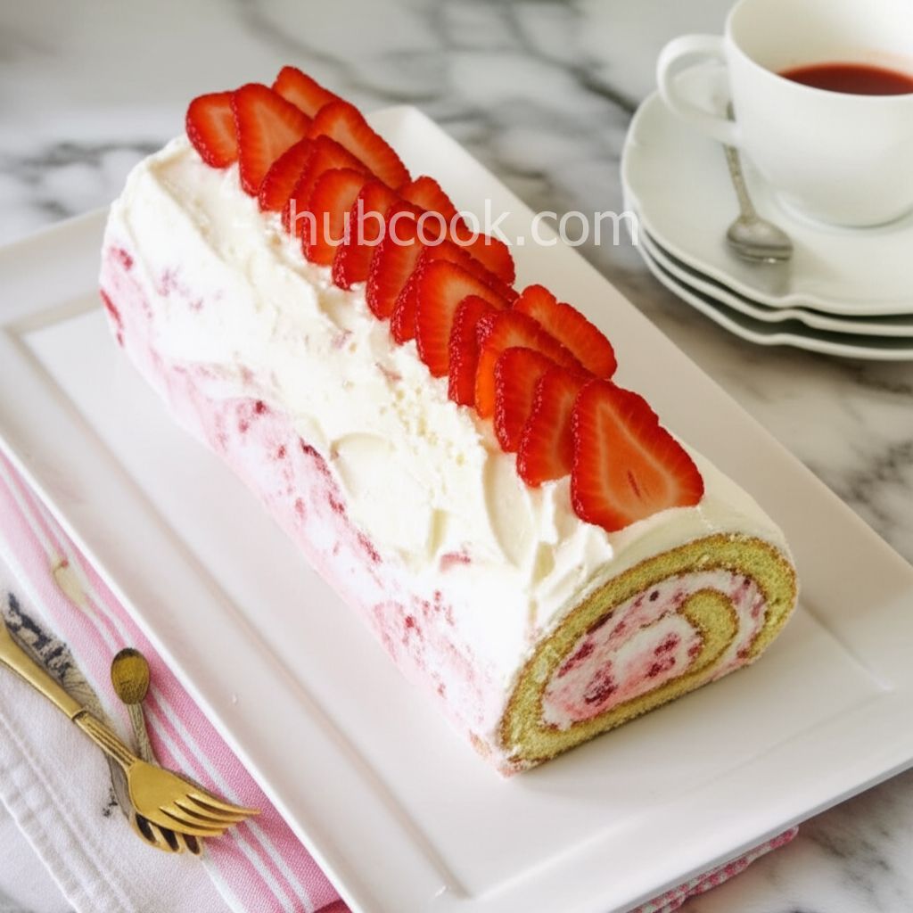 Strawberry Tiramisu Roll