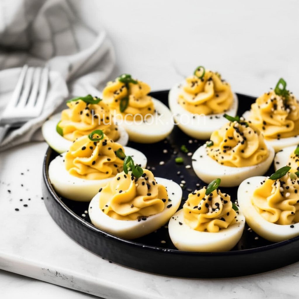 Air Fryer Asian-Inspired Deviled Eggs