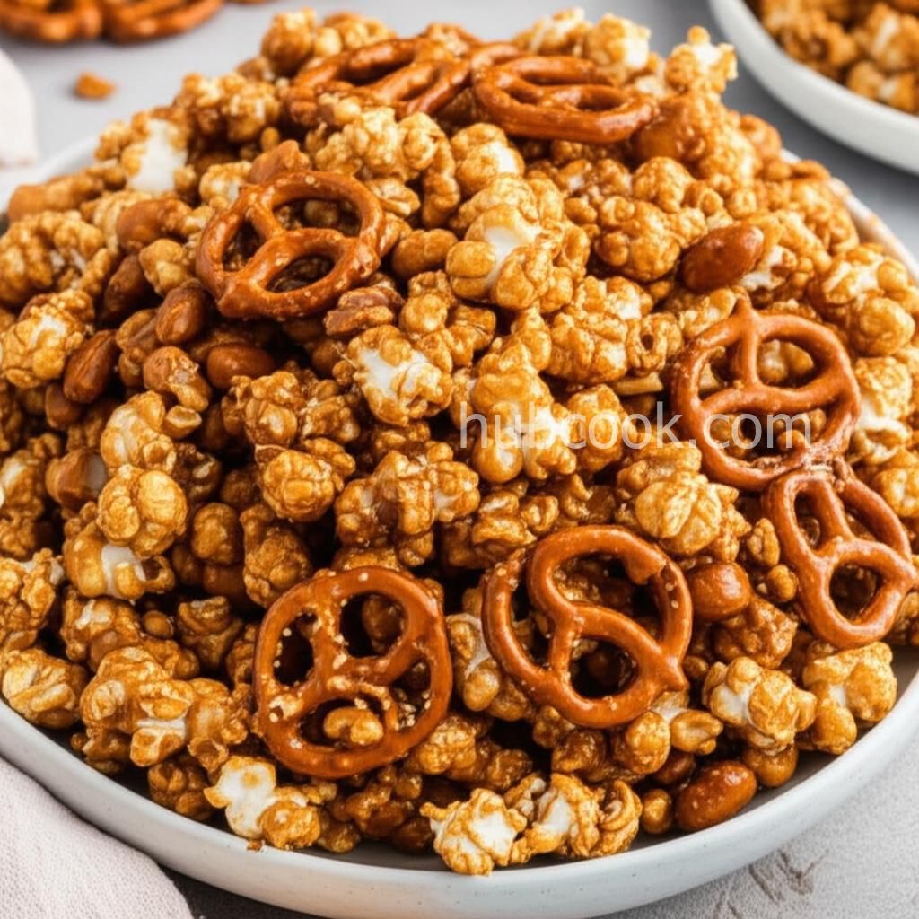 Caramel Pretzel Nut Popcorn