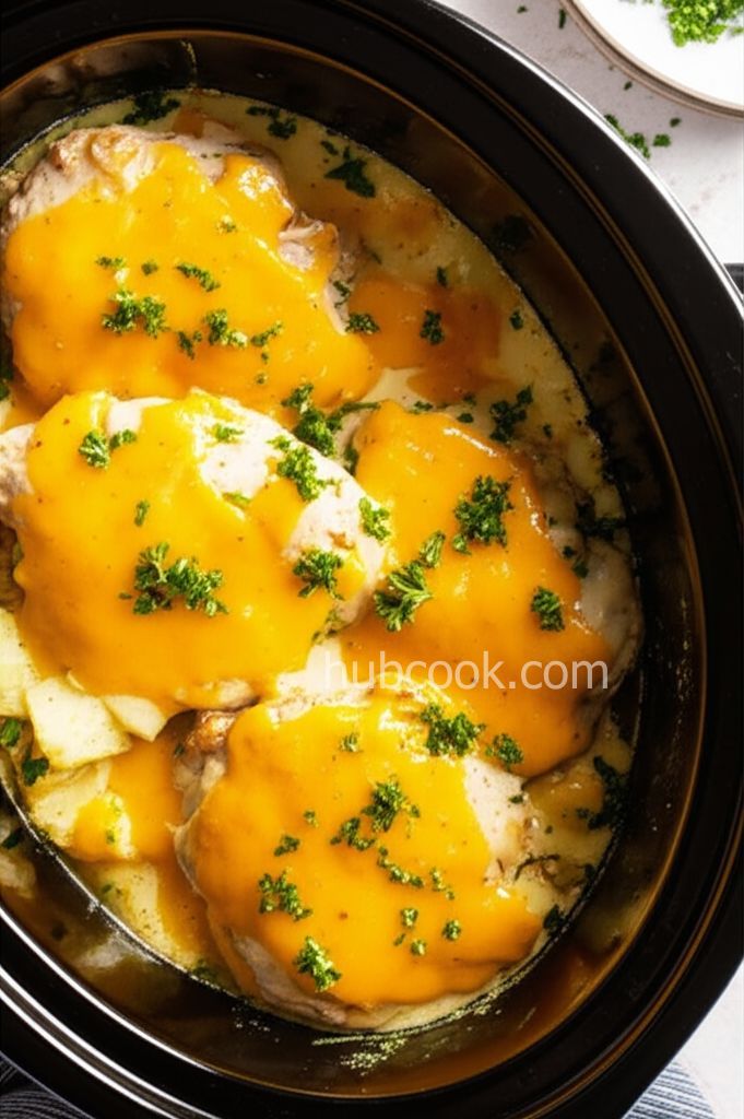 Slow Cooker Parmesan Garlic Chicken and Potatoes