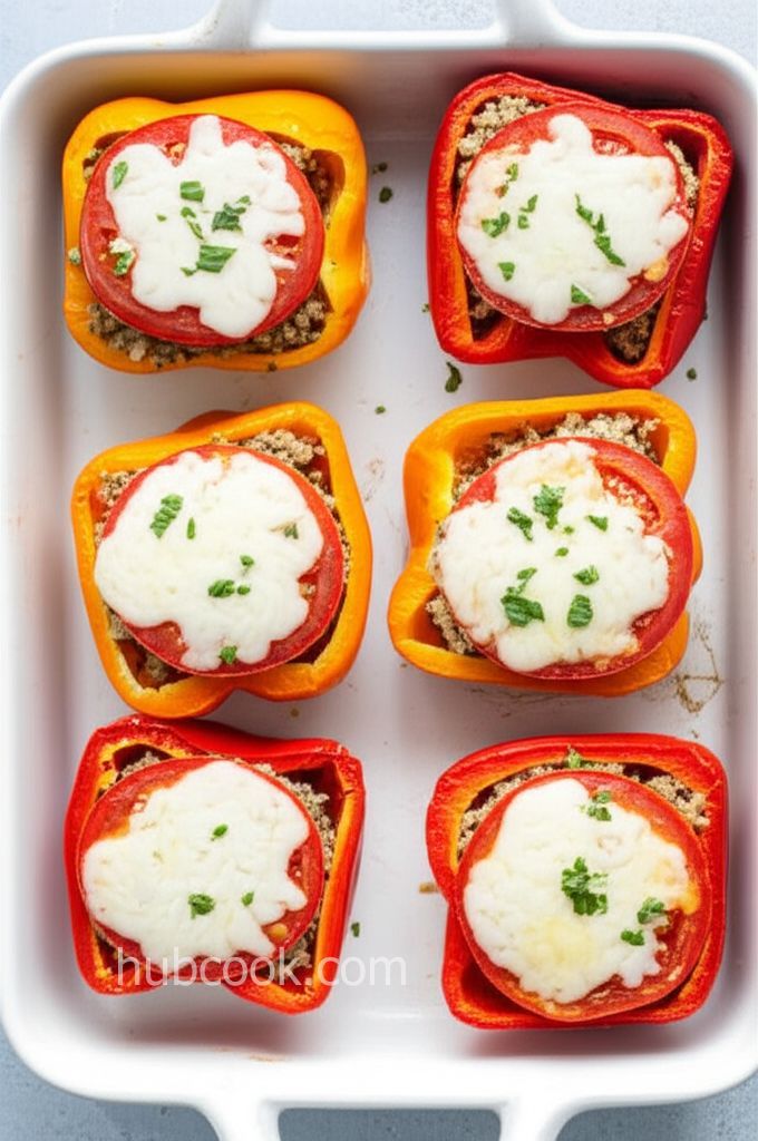 Tofu and Rice Stuffed Peppers