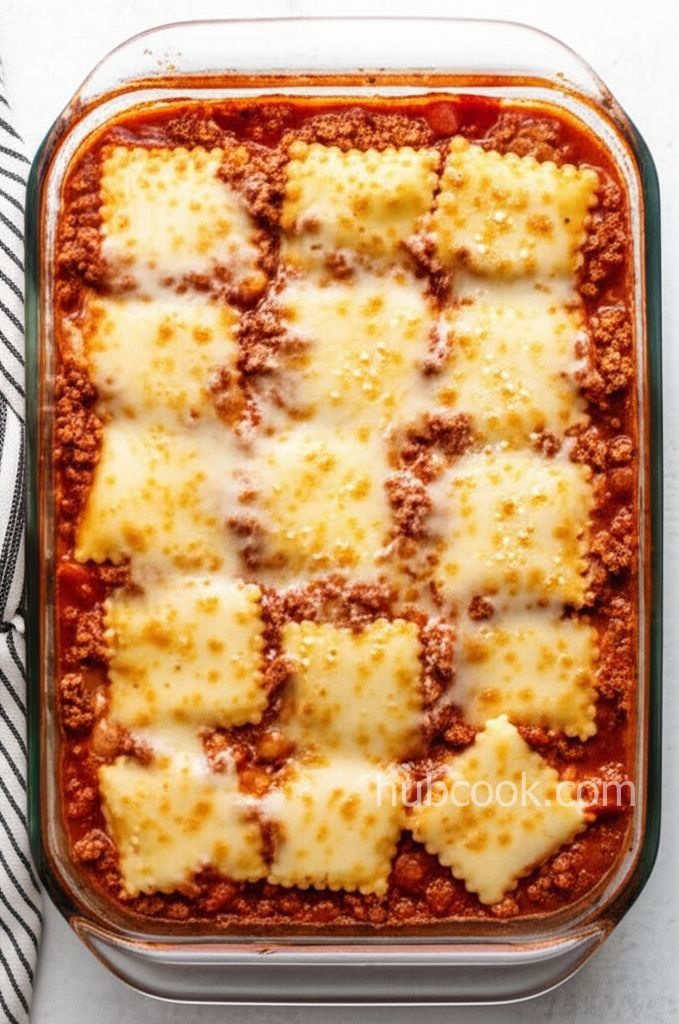 Beefy Baked Ravioli