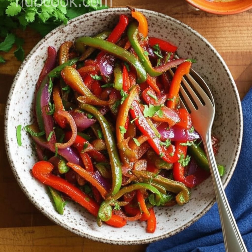 Air-Fried Roasted Sweet Peppers and Onions